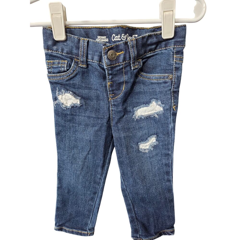 Distressed Stretch Skinny Jeans - Cat & Jack - 18mo